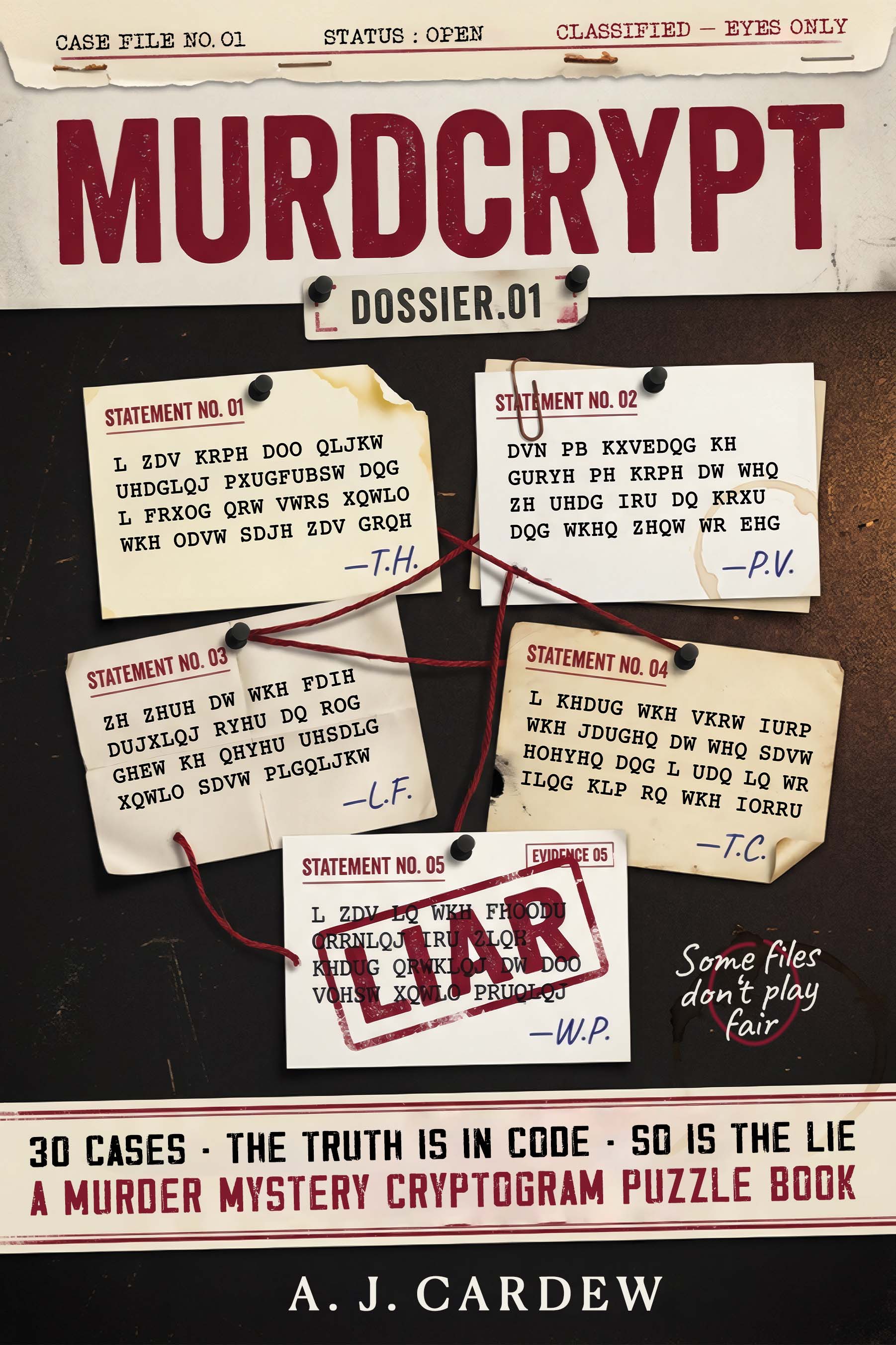 MURDCRYPT: Dossier 01, paperback cover